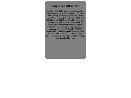 aboutme screenshot