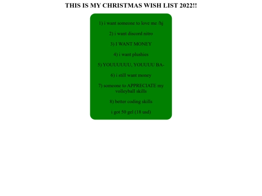 christmaswishlist screenshot