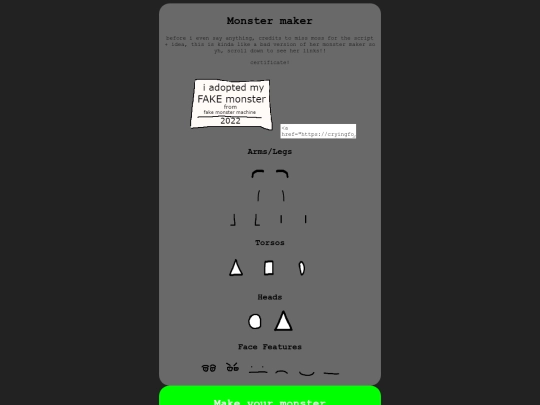 monstermaker screenshot