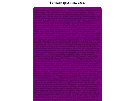 questionnaire screenshot
