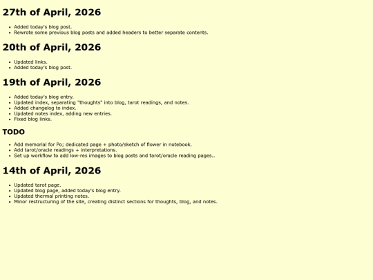 changelog screenshot