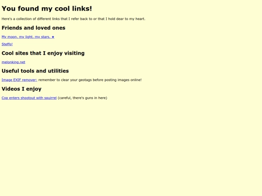 links screenshot