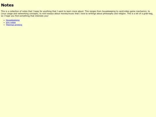 notes screenshot