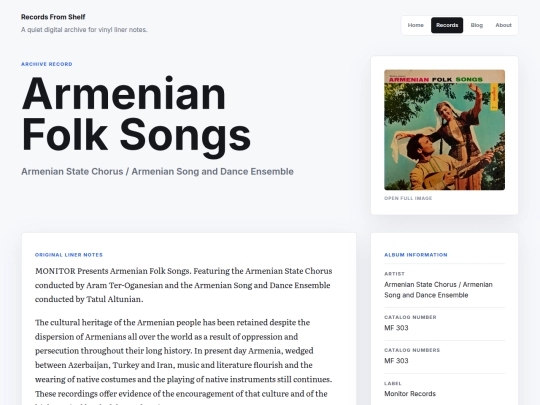 records/armenian-folk-songs screenshot