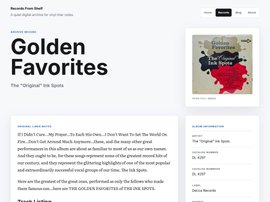 records/golden-favorites screenshot