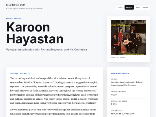 records/karoon-hayastan screenshot