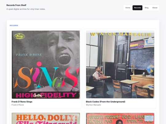 records/page/2 screenshot