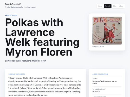 records/polkas-with-lawrence-welk-featuring-myron-floren screenshot