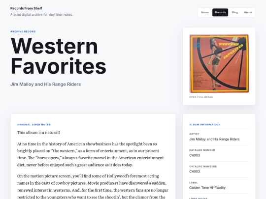 records/western-favorites screenshot