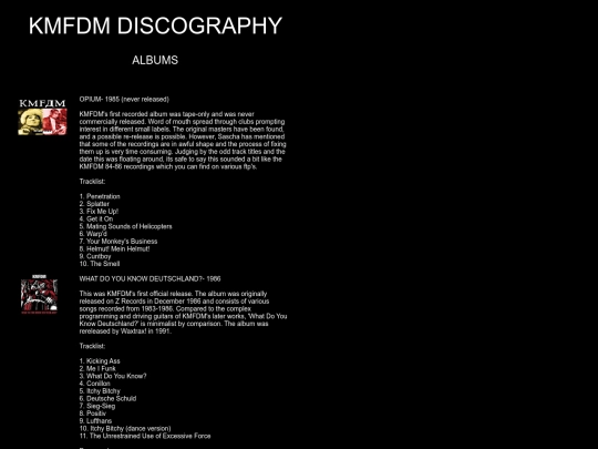 albums screenshot