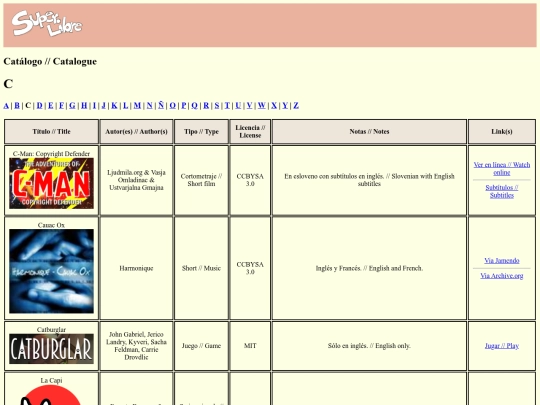 catalogoC screenshot