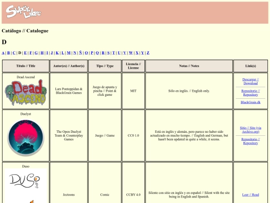 catalogoD screenshot