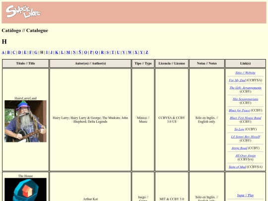 catalogoH screenshot