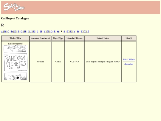 catalogoR screenshot