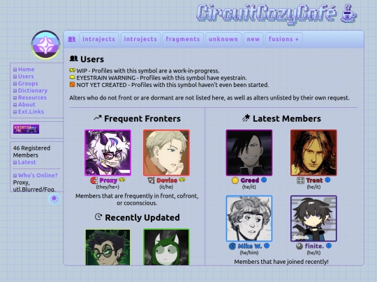 users screenshot