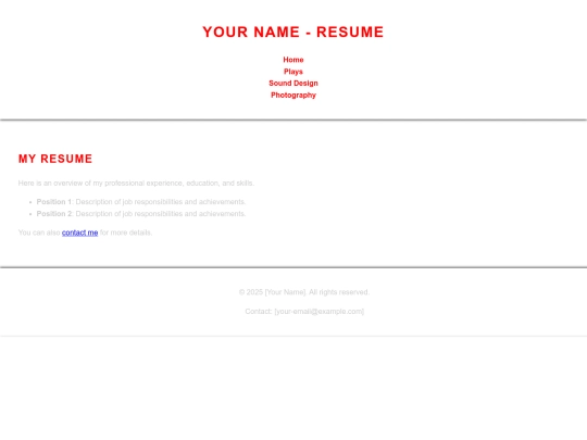 resume screenshot