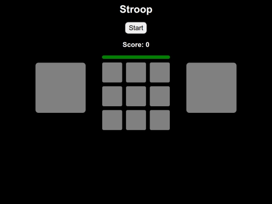 Stroop screenshot