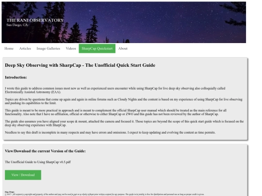 SharpCap screenshot