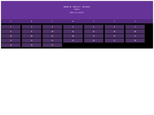 iframes/calander screenshot