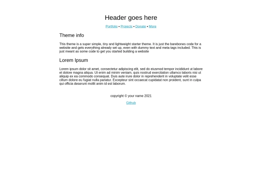 startertheme screenshot