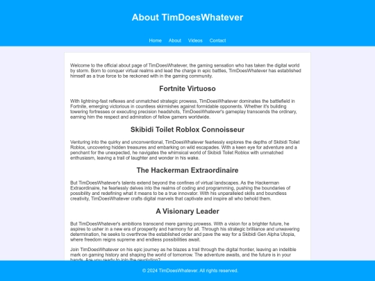 timdoeswhatever/about screenshot