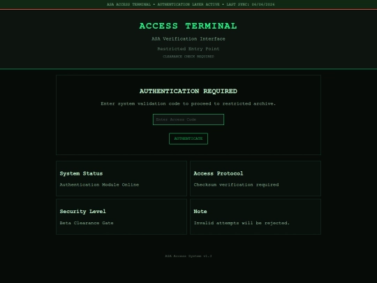 Accsess screenshot