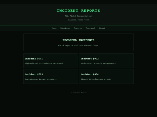 reports screenshot