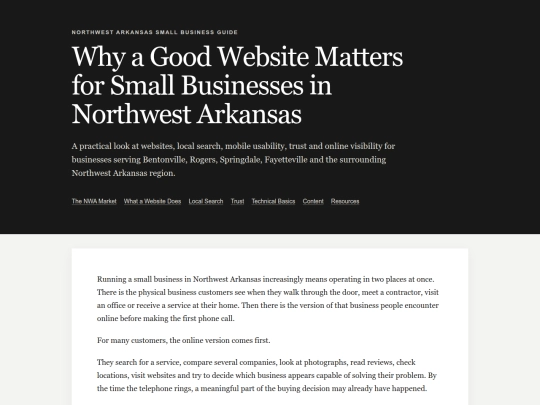 northwest-arkansas-small-business-websites screenshot