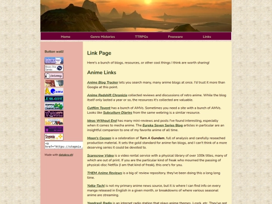 links screenshot