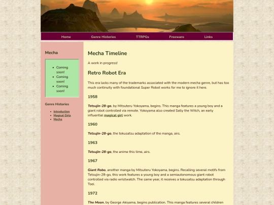 mecha/mecha_timeline screenshot