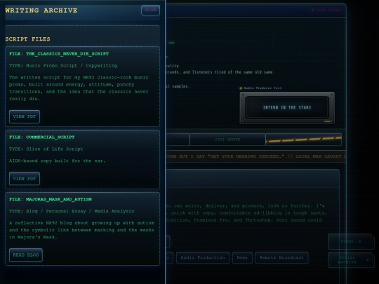 writing screenshot