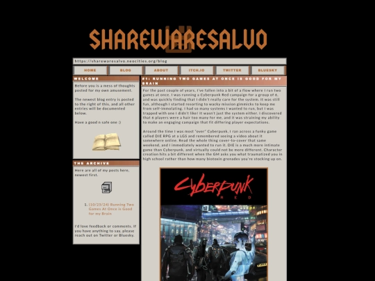 blog/welcome screenshot