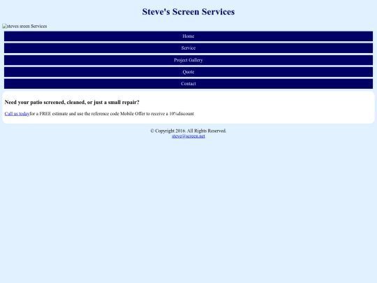 steve's screen services screenshot