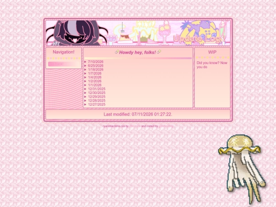 homepage/updatelog screenshot