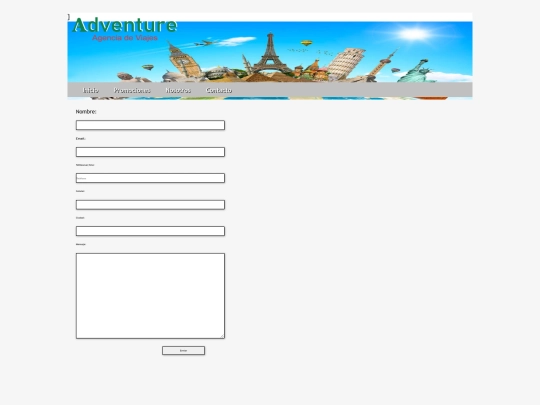 AGENCIA DE VIAJES/contacto/contacto screenshot