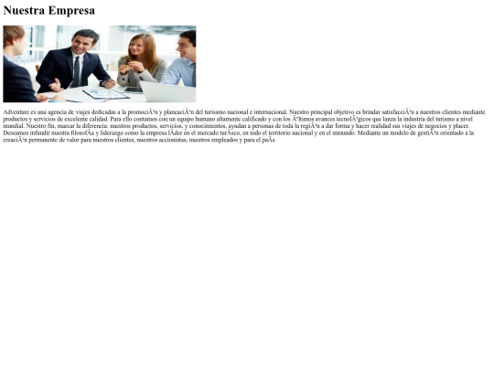 AGENCIA DE VIAJES/nosotros screenshot