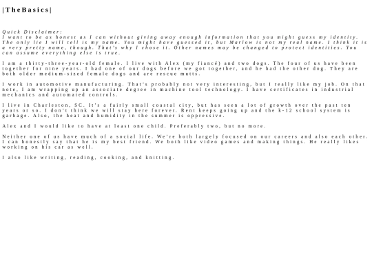 aboutme/thebasics screenshot