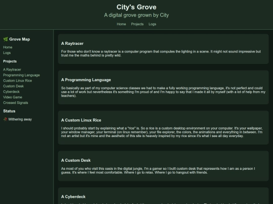 Projects screenshot