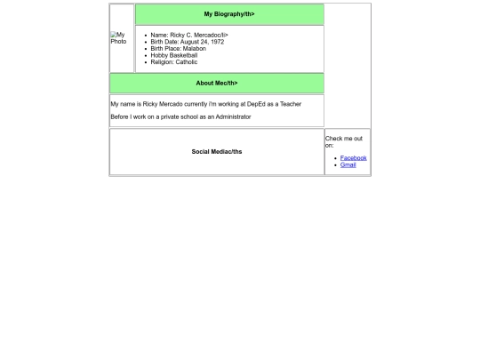 biography screenshot