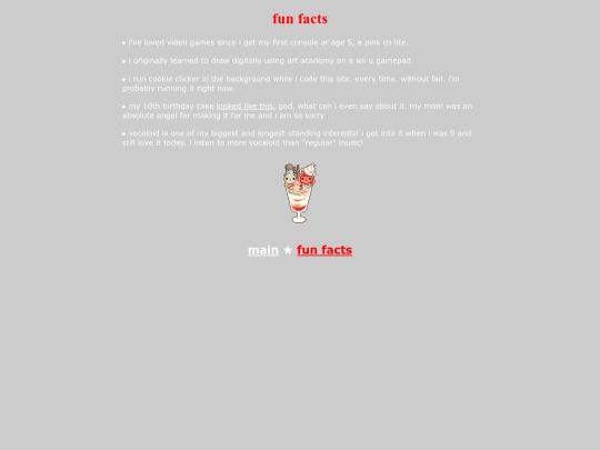 about/funfacts screenshot