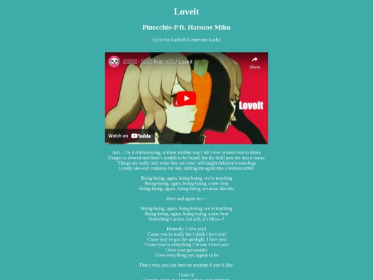 sidebar/vocaloid/loveit screenshot