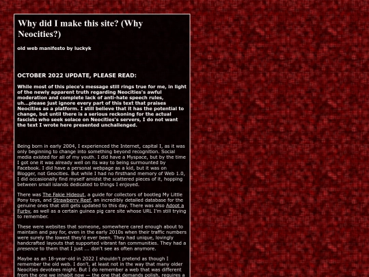 sidebar/whyneocities screenshot