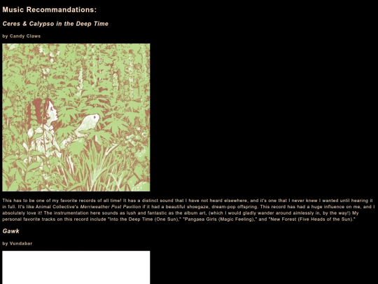Recommendations screenshot