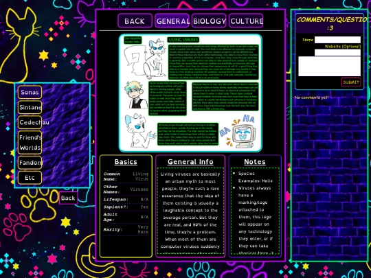 art/ocs/sintane/sintanedetails/species/livingvirus screenshot