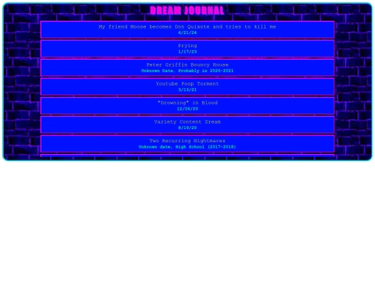 blog/dreamjournal screenshot