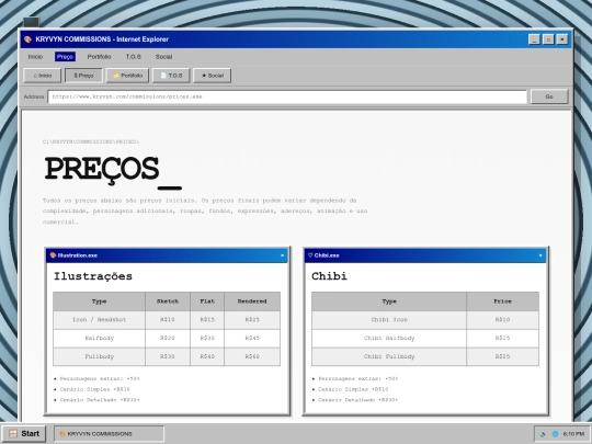 prices screenshot