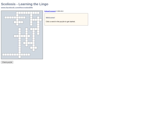 Scoliosis-LearningtheLingoCrossword screenshot
