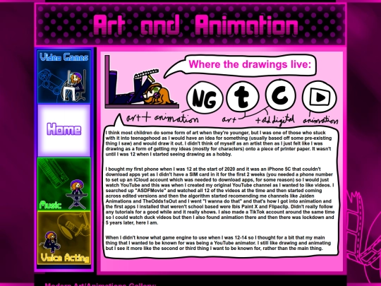 pages/artandanimation screenshot