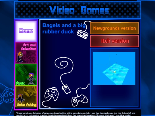 pages/videogames/bagelsandabigrubberduck screenshot
