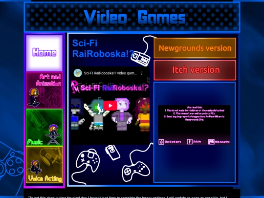 pages/videogames/sci-fi-rairoboska screenshot